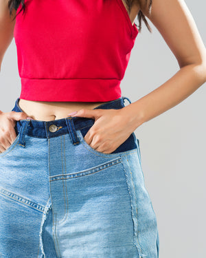 Upside-Down Denim Jeans