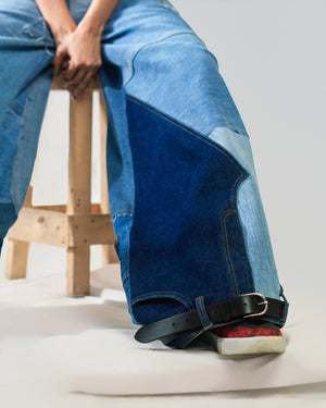 Upside-Down Denim Jeans