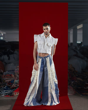 White Currents Wide-Leg Jeans