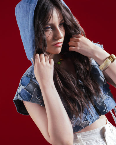 Offcut Hooded Crop Jacket