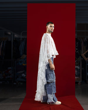 Ruffle Cape Poncho
