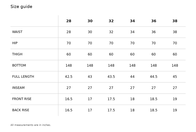 Atlas Denim Skirt Size Chart