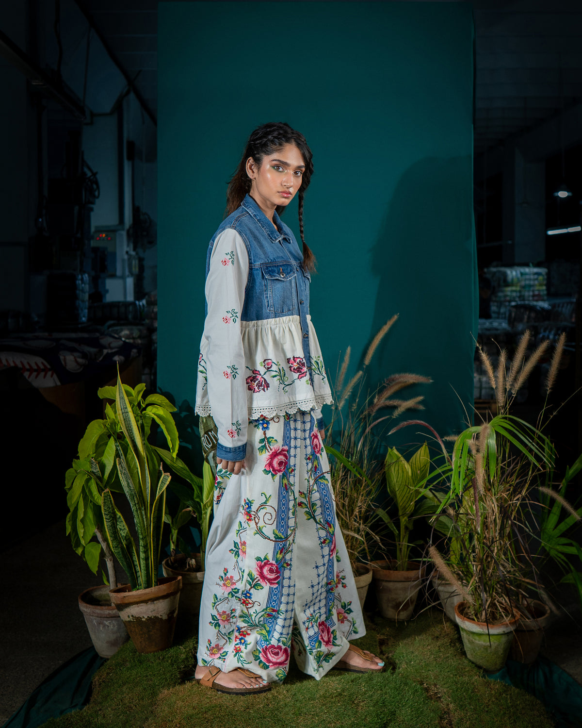 Floral Frame Trousers