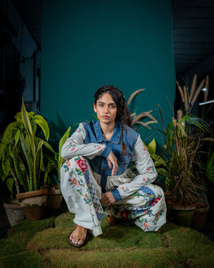 Floral Frame Trousers