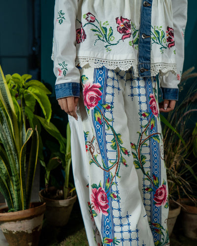 Floral Frame Trousers